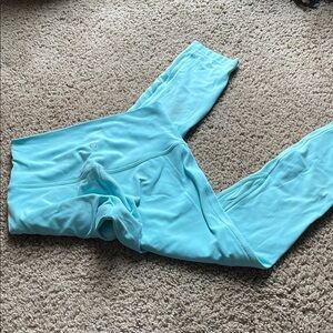 Light Blue Lululemon athletic Leggings size 6 sporty